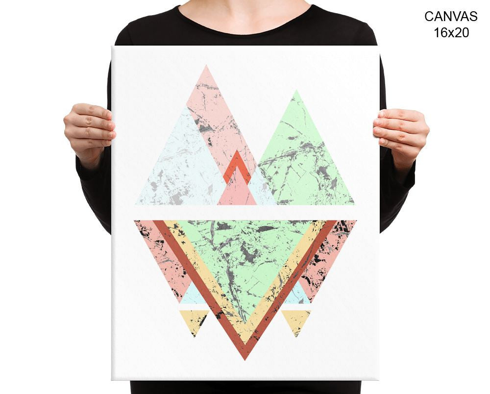 Triangle Pastel Print, Beautiful Wall Art with Frame and Canvas options available Abstract Decor