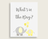 What's In The Bag Baby Shower What's In The Bag Yellow Baby Shower What's In The Bag Baby Shower Elephant What's In The Bag Yellow W6ZPZ