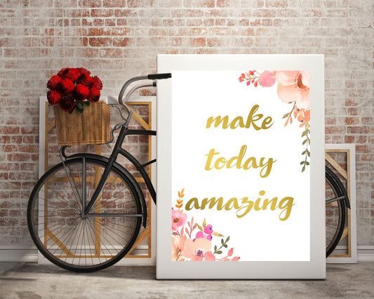 Wall Art Inspire Digital Print Today Poster Art Inspire Wall Art Print Today  Wall Decor Inspire digital art digital print positive quote - Digital Download