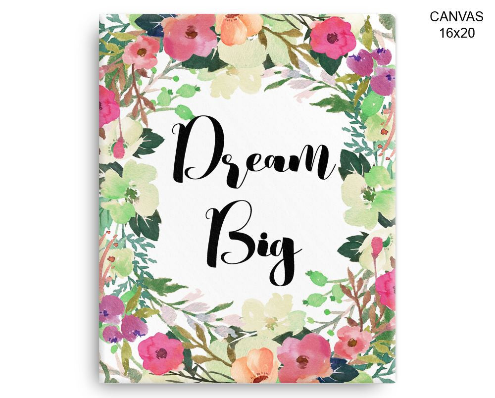 Dream Print, Beautiful Wall Art with Frame and Canvas options available Nursery Decor