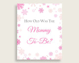 How Old Was Mommy Baby Shower How Old Was Mommy Winter Baby Shower How Old Was Mommy Baby Shower Girl How Old Was Mommy Pink White 74RVX - Digital Product