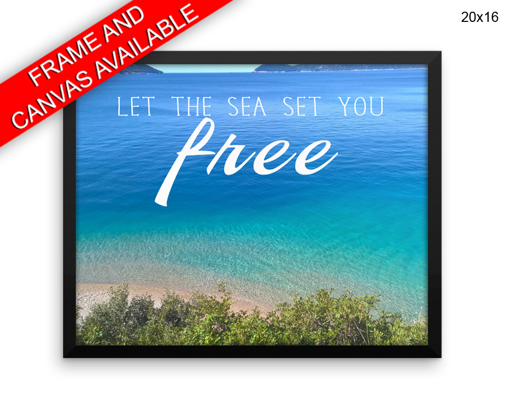 Sea Free Print, Beautiful Wall Art with Frame and Canvas options available Photography Decor