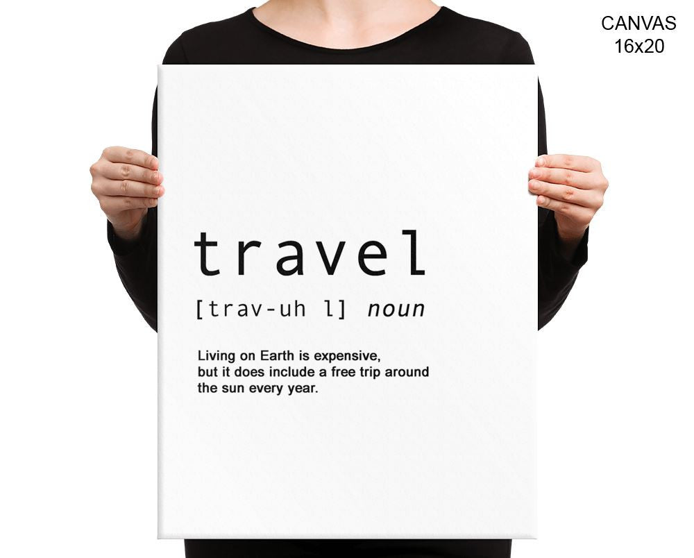 Definition Travel Print, Beautiful Wall Art with Frame and Canvas options available Travel Decor