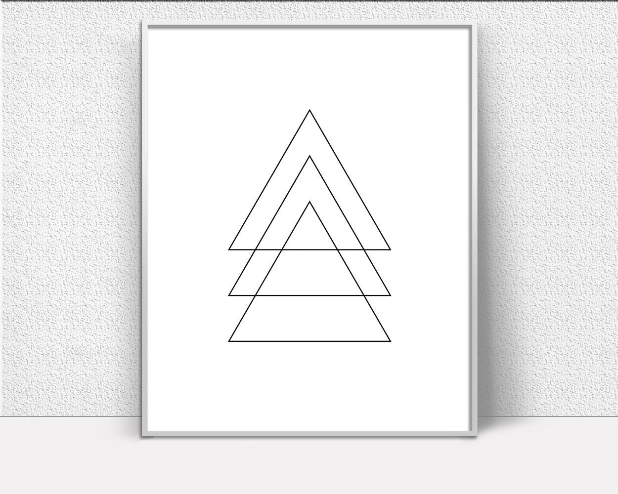 Wall Art Geometry Digital Print Triangle Poster Art Geometry Wall Art Print Triangle  Wall Decor Geometry scandinavian modern large print - Digital Download