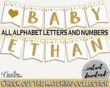 Banner Baby Shower Banner Gold Arrows Baby Shower Banner Baby Shower Gold Arrows Banner Gold White shower activity - I60OO - Digital Product