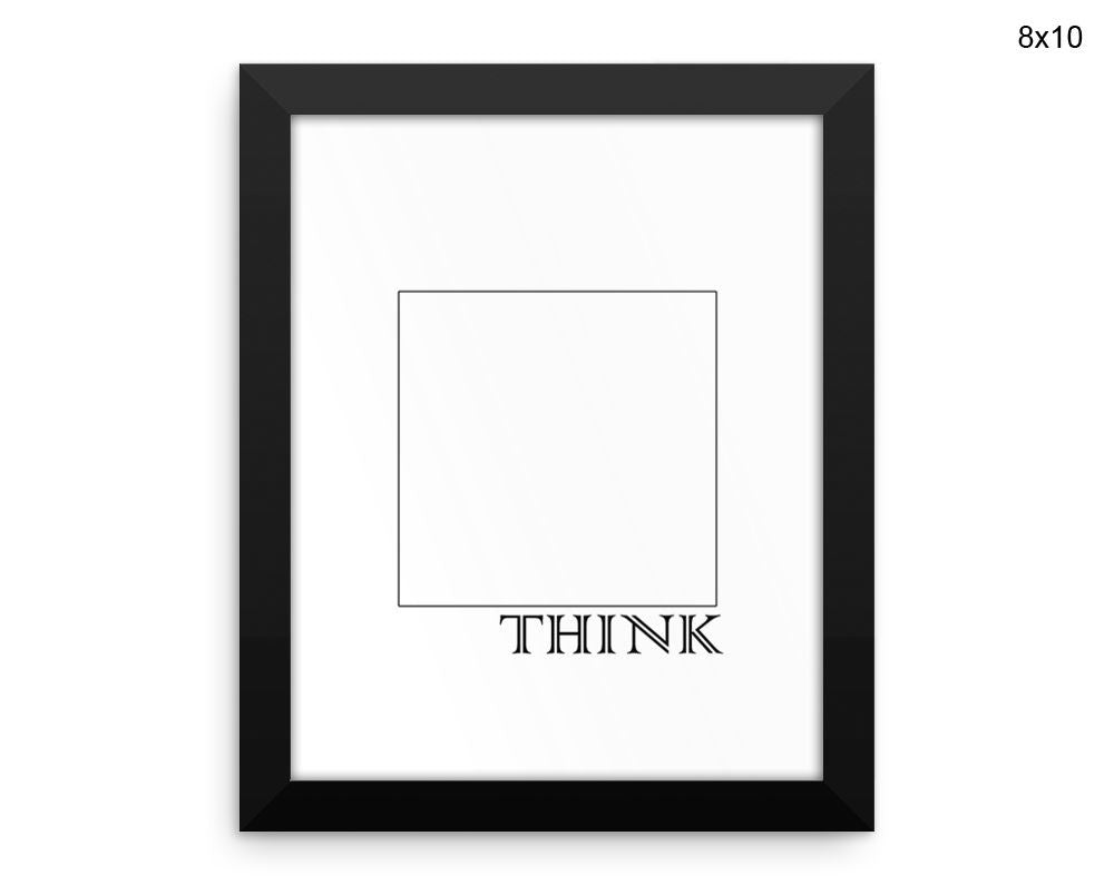 Think Outside The Box Print, Beautiful Wall Art with Frame and Canvas options available