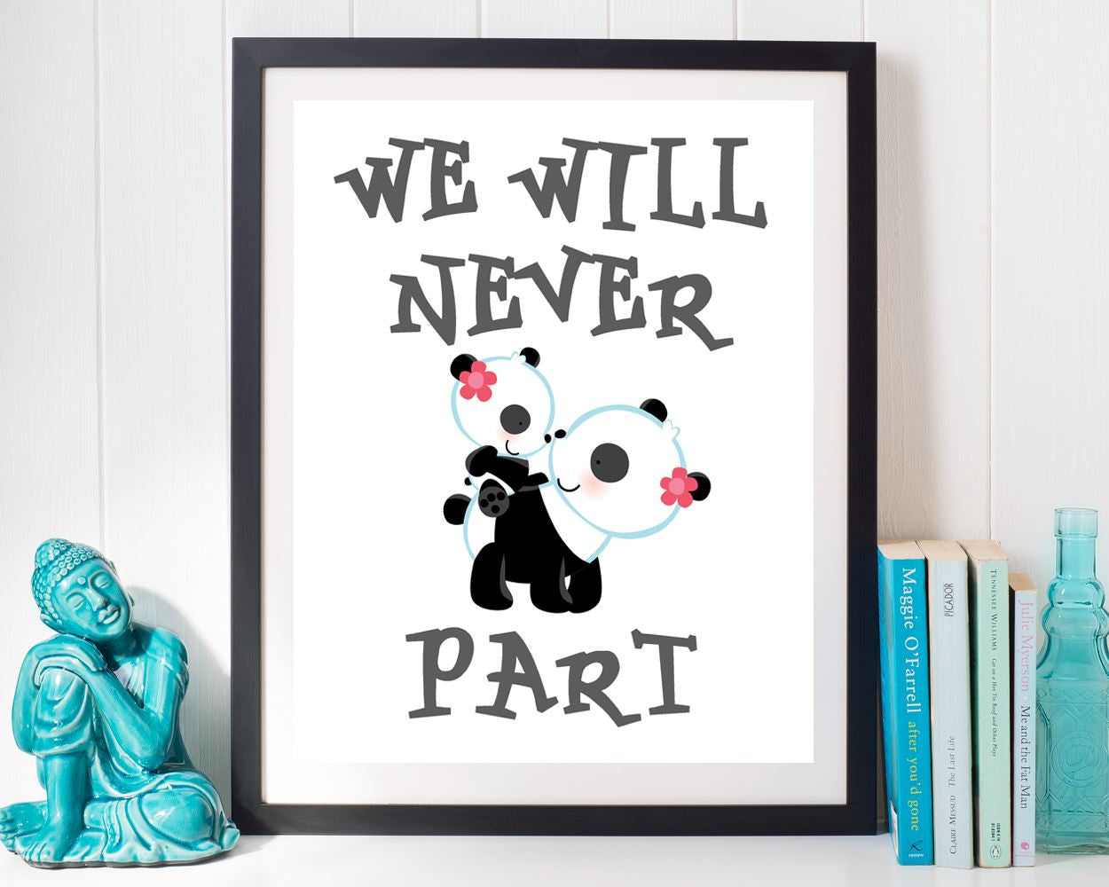 Wall Decor Nursery Printable Nursery Prints Nursery Sign Nursery  Printable Art Nursery never part animals nursery nursery pandas baby panda - Digital Download