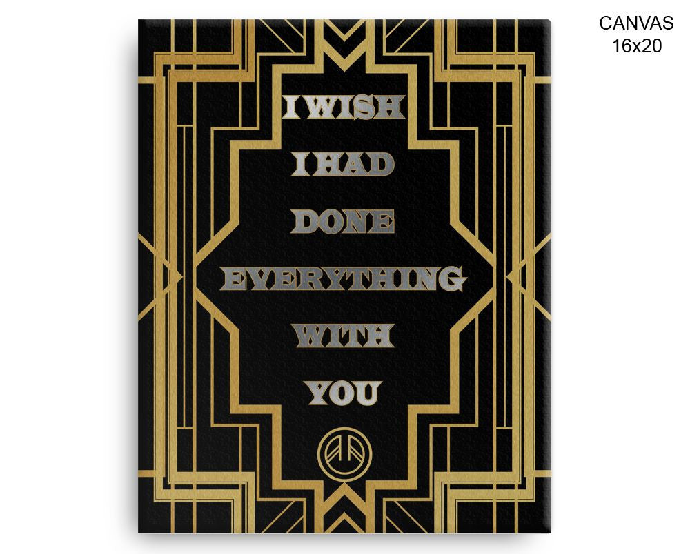 Gatsby Deco Print, Beautiful Wall Art with Frame and Canvas options available  Decor