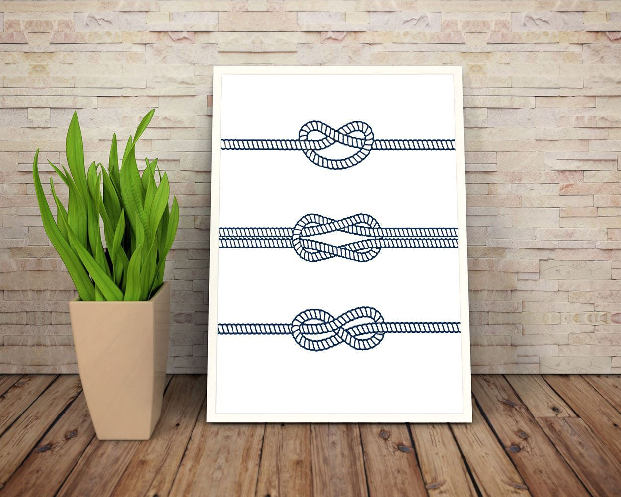 Wall Decor Nautical Printable Rope Prints Nautical Sign Rope Sea Art Rope Sea Print Nautical Printable Art Nautical knop navy sea rope - Digital Download