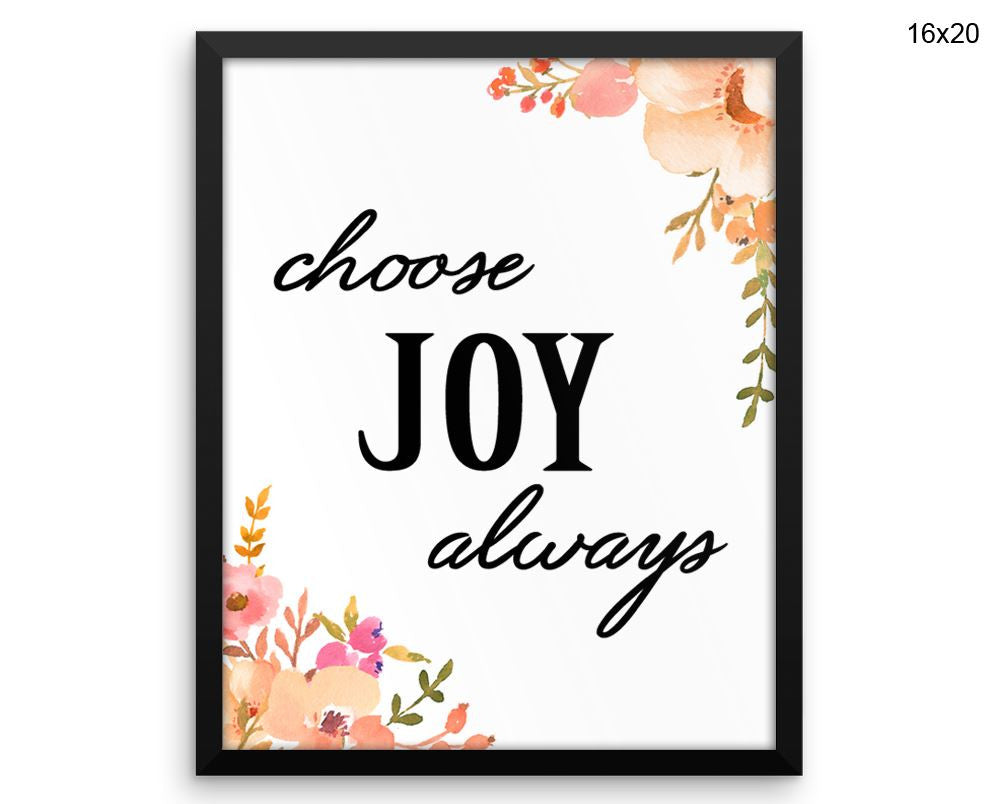 Joy Always Print, Beautiful Wall Art with Frame and Canvas options available  Decor