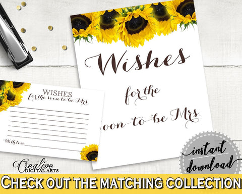 Wishes For The Soon To Be Mrs Bridal Shower Wishes For The Soon To Be Mrs Sunflower Bridal Shower Wishes For The Soon To Be Mrs Bridal SSNP1 - Digital Product