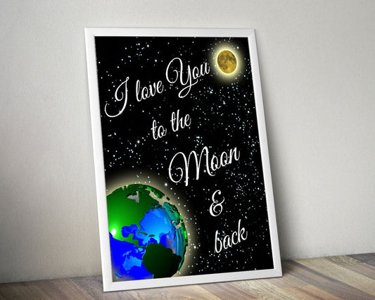 Wall Art Love Digital Print Love Poster Art Love Wall Art Print Love Nursery Art Love Nursery Print Love Wall Decor Love stars - Digital Download