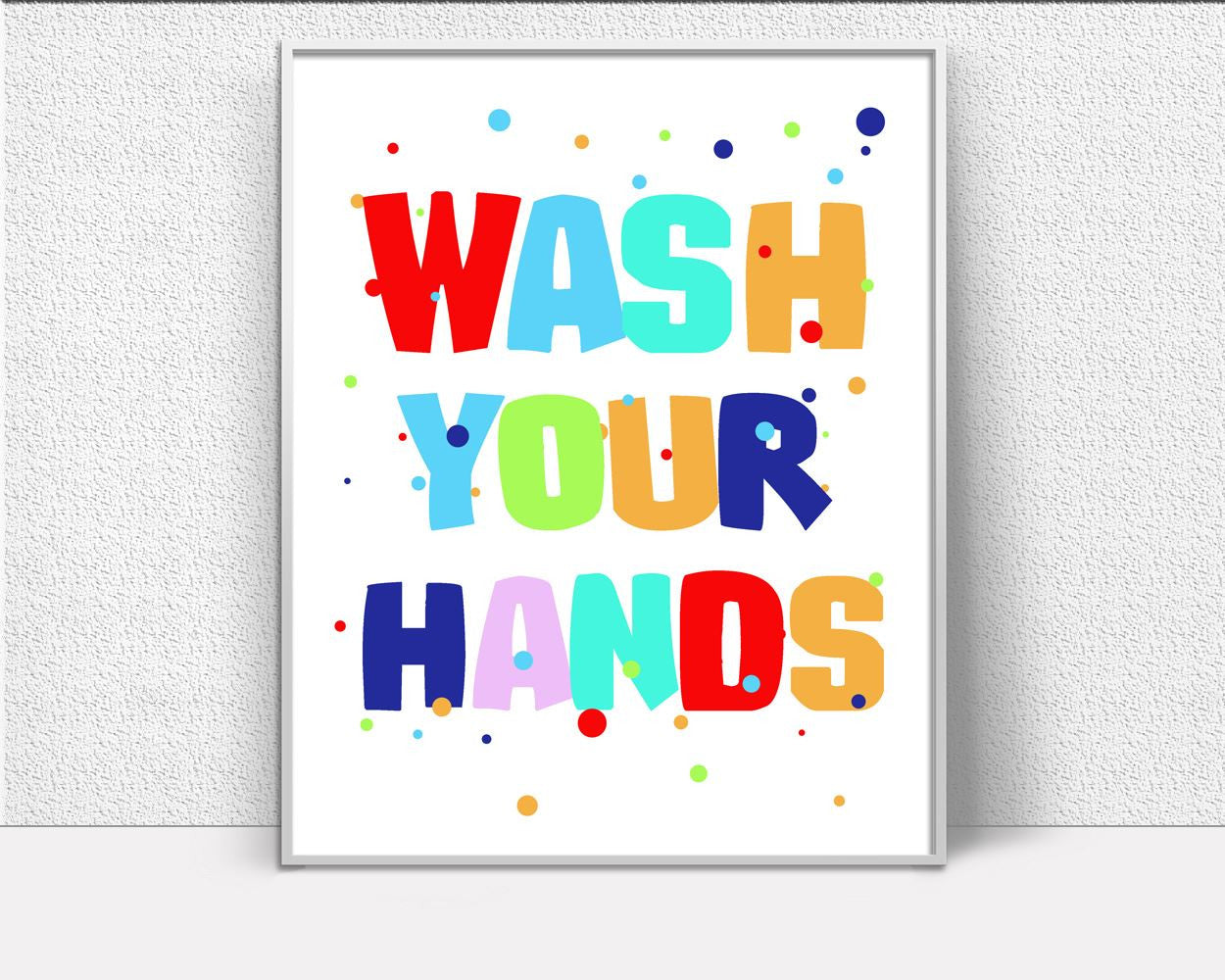 Wall Art Wash Your Hands Digital Print Wash Your Hands Poster Art Wash Your Hands Wall Art Print Wash Your Hands Bathroom Art Wash Your - Digital Download