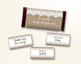 Candy Wrappers Baby Shower Hershey Wrappers Burlap Lace Baby Shower Candy Wrappers Baby Shower Burlap Lace Hershey Wrappers Brown W1A9S - Digital Product