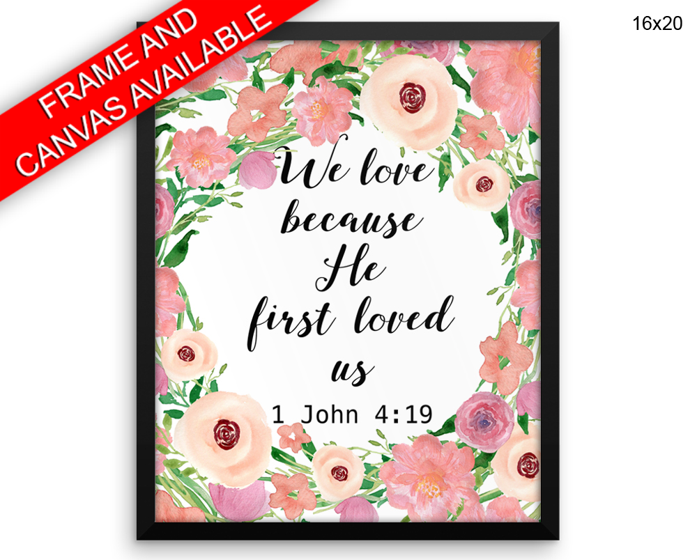 John Script Print, Beautiful Wall Art with Frame and Canvas options available  Decor