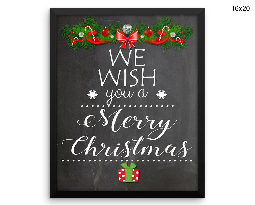 Christmas Print, Beautiful Wall Art with Frame and Canvas options available Christmas Decor