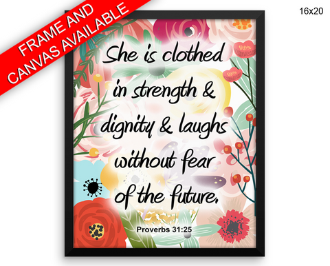 Proverbs Verse Print, Beautiful Wall Art with Frame and Canvas options available Faithful Decor