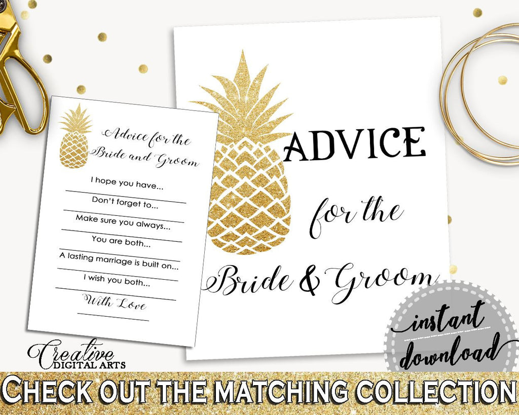 Advice For The Bride And Groom Bridal Shower Advice For The Bride And Groom Pineapple Bridal Shower Advice For The Bride And Groom 86GZU - Digital Product