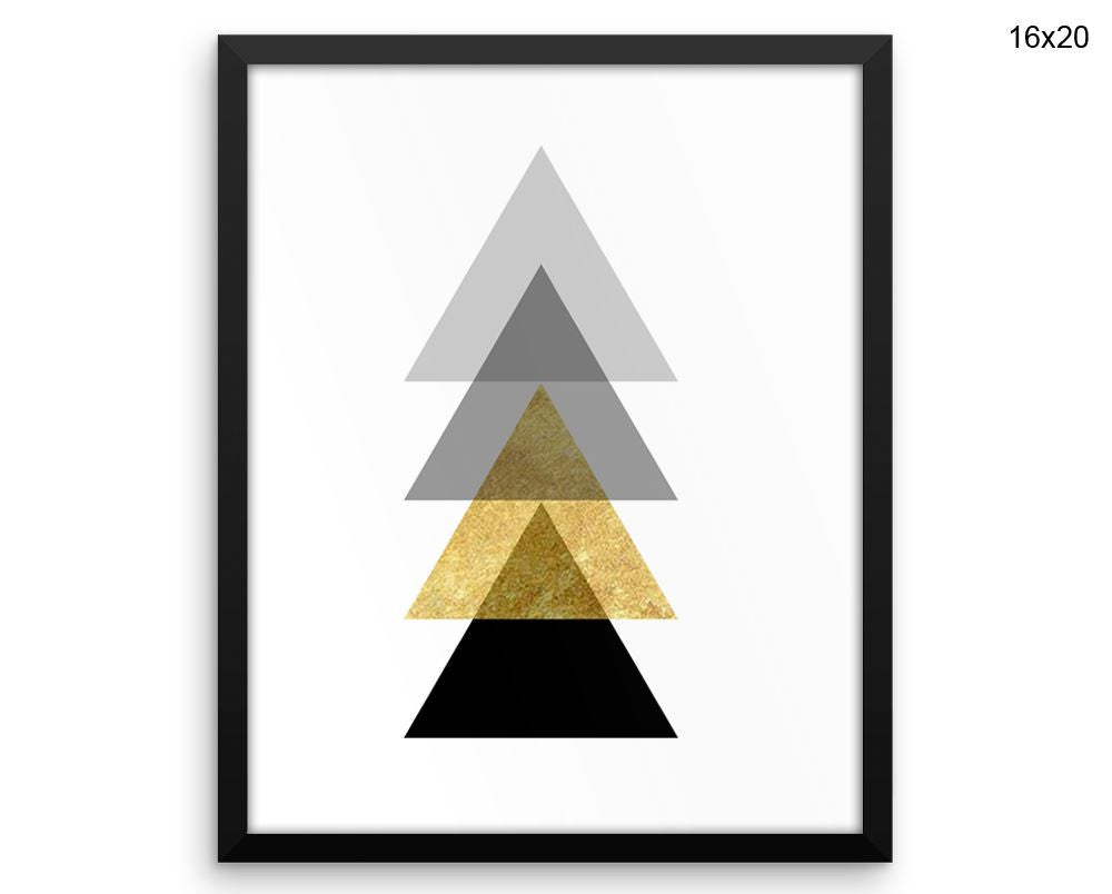 Geometric Triangle Print, Beautiful Wall Art with Frame and Canvas options available Office Decor