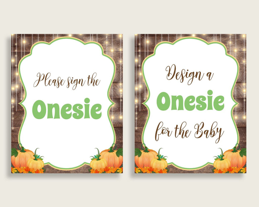 Sign The Onesie Baby Shower Design A Onesie Autumn Baby Shower Sign The Onesie Baby Shower Autumn Design A Onesie Brown Orange 0QDR3 - Digital Product