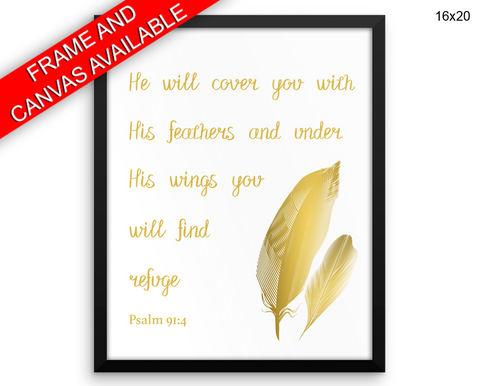 Psalm Print, Beautiful Wall Art with Frame and Canvas options available Bible Decor