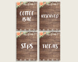 Table Signs Bridal Shower Table Signs Rustic Bridal Shower Table Signs Bridal Shower Flowers Table Signs Brown Beige printables shower SC4GE