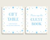 Stars Baby Shower Boy Table Signs Printable, Blue Gold Party Table Decor, Favors, Food, Drink, Treat, Guest Book, Instant Download, bsr01