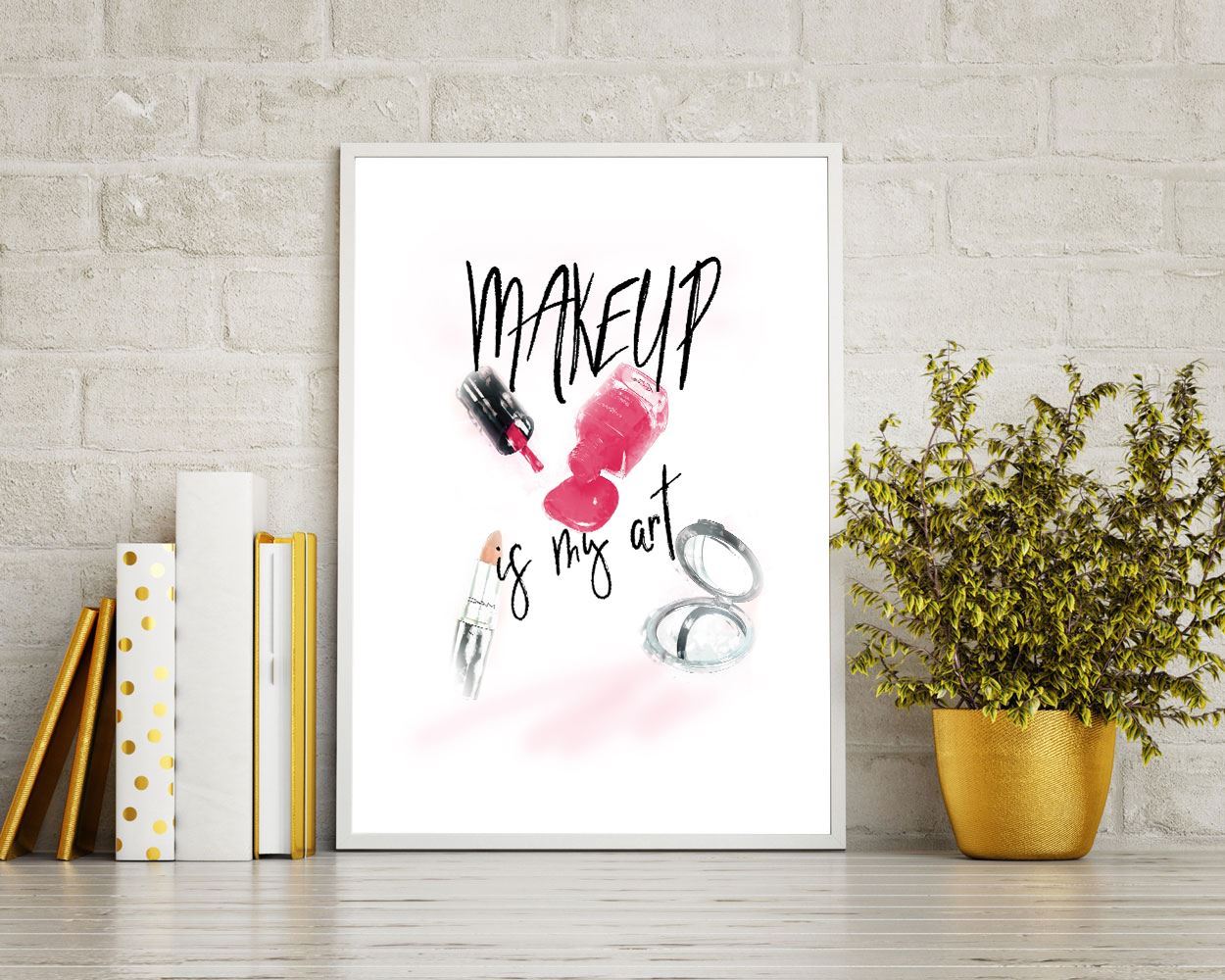 Makeup Prints Wall Art Makeup Digital Download Makeup Fashion Art Makeup Fashion Print Makeup Instant Download Makeup Frame And Canvas - Digital Download