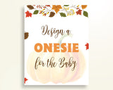 Sign The Onesie Baby Shower Design A Onesie Autumn Baby Shower Sign The Onesie Baby Shower Pumpkin Design A Onesie Orange Brown OALDE - Digital Product