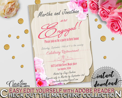 Roses On Wood Bridal Shower Drop Your Panties in Pink And Beige, under –  Studio 118