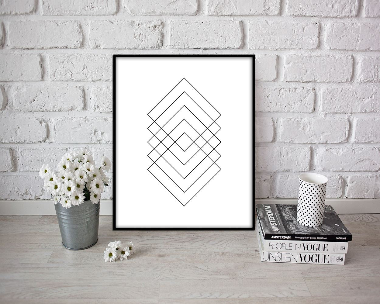 Wall Decor Square Printable Geometry Prints Square Sign Geometry  Printable Art Square gallery wall prints printable geometry modern print - Digital Download