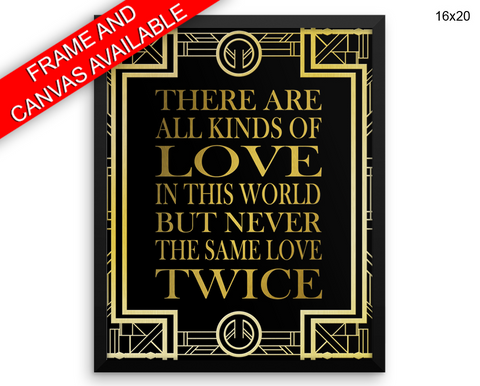 Love Gatsby Print, Beautiful Wall Art with Frame and Canvas options available  Decor