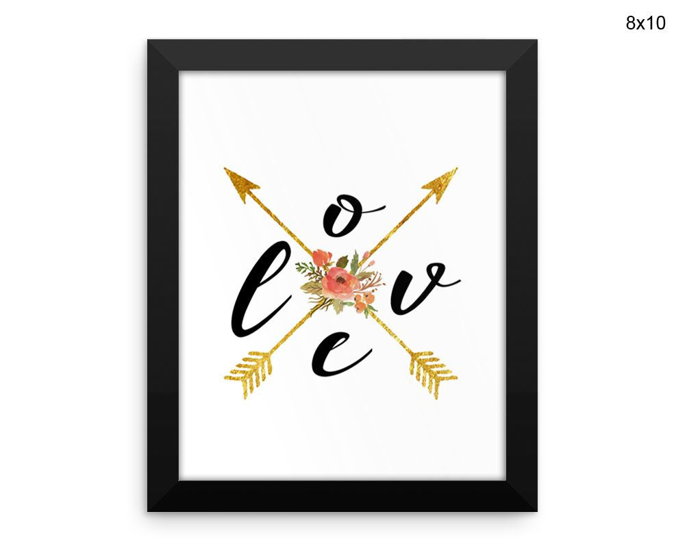 Love Arrow Print, Beautiful Wall Art with Frame and Canvas options available Love Decor