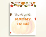 How Old Was Mommy Baby Shower How Old Was Mommy Autumn Baby Shower How Old Was Mommy Baby Shower Pumpkin How Old Was Mommy Orange OALDE - Digital Product