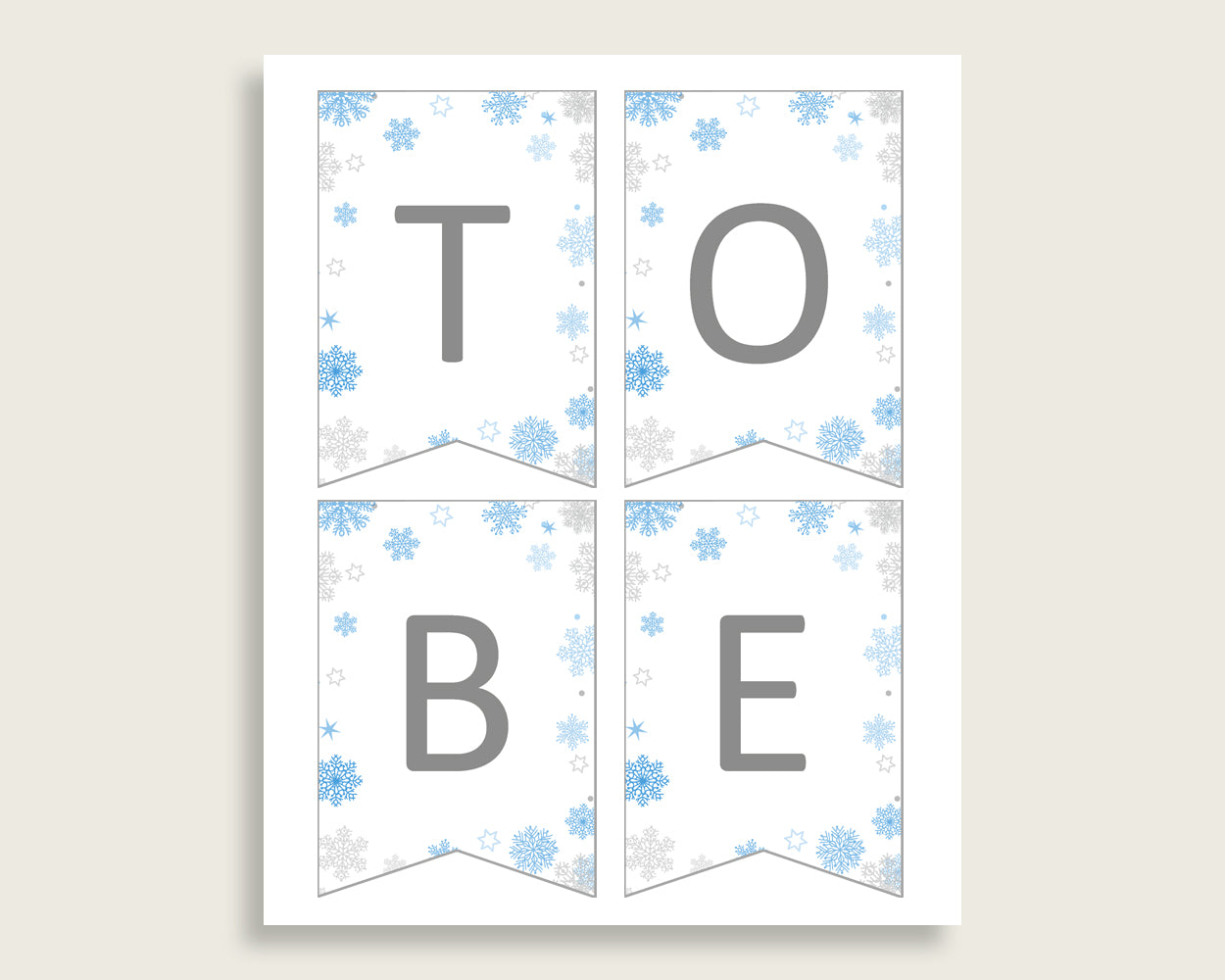 Chair Banner Baby Shower Chair Banner Snowflake Baby Shower Chair Banner Blue Gray Baby Shower Snowflake Chair Banner party ideas NL77H