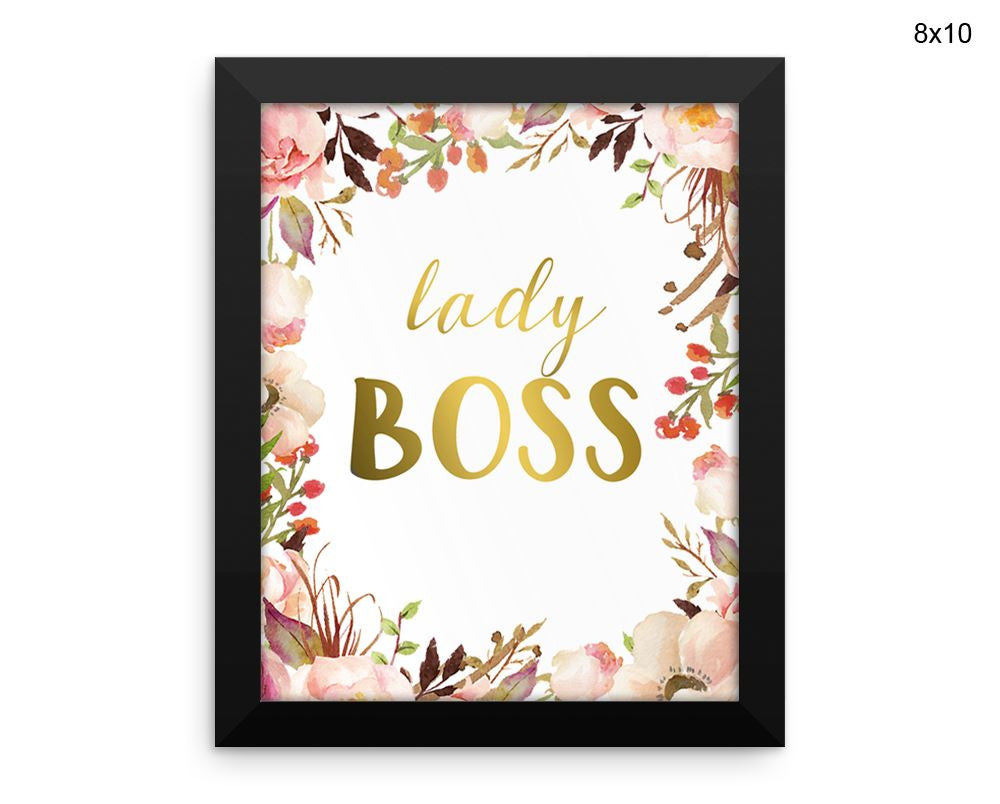 Lady Boss Print, Beautiful Wall Art with Frame and Canvas options available Office Decor