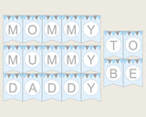 Elephant Baby Shower Chair Banner Printable, Blue Grey Chair Banner, Boy Shower, Mama To Be, Mommy, Dad Mom To Be, Instant Download, ebl02
