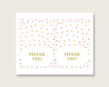 Thank You Card Baby Shower Thank You Card Hearts Baby Shower Thank You Card Baby Shower Hearts Thank You Card Pink Gold pdf jpg party bsh01