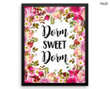 Dorm Sweet Dorm Print, Beautiful Wall Art with Frame and Canvas options available Student Decor
