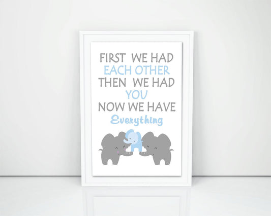 Wall Decor Elephant Printable Elephant Prints Elephant Sign Elephant Nursery Art Elephant Nursery Print Elephant Printable Art Elephant - Digital Download