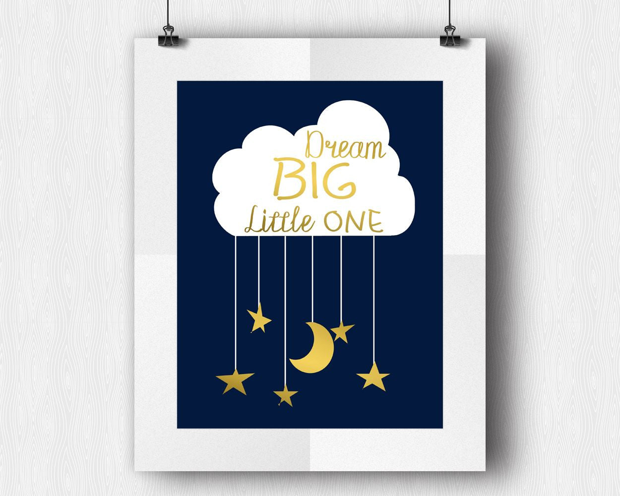 Wall Decor Kids Room Printable Kids Room Prints Kids Room Sign Kids Room  Printable Art Kids Room Dream Big Little One Navy Nursery Art - Digital Download