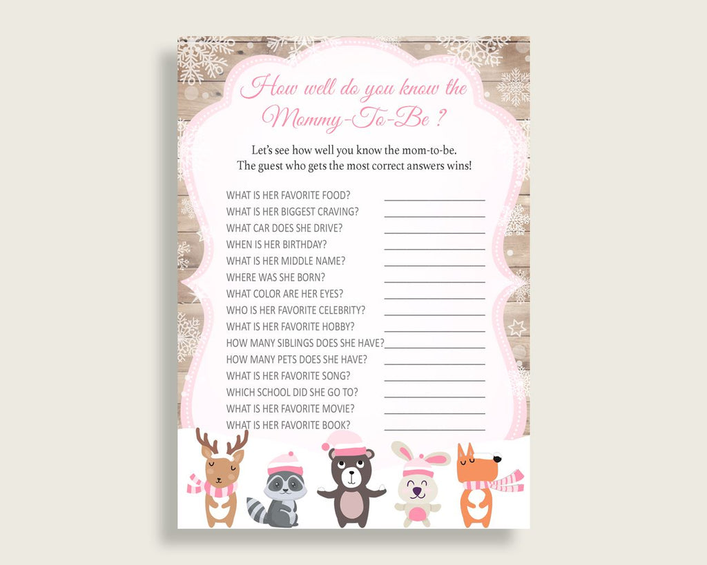 How Well Do You Know Mommy Baby Shower How Well Do You Know Mommy Forest Girl Baby Shower How Well Do You Know Mommy Baby Shower OBJUF - Digital Product