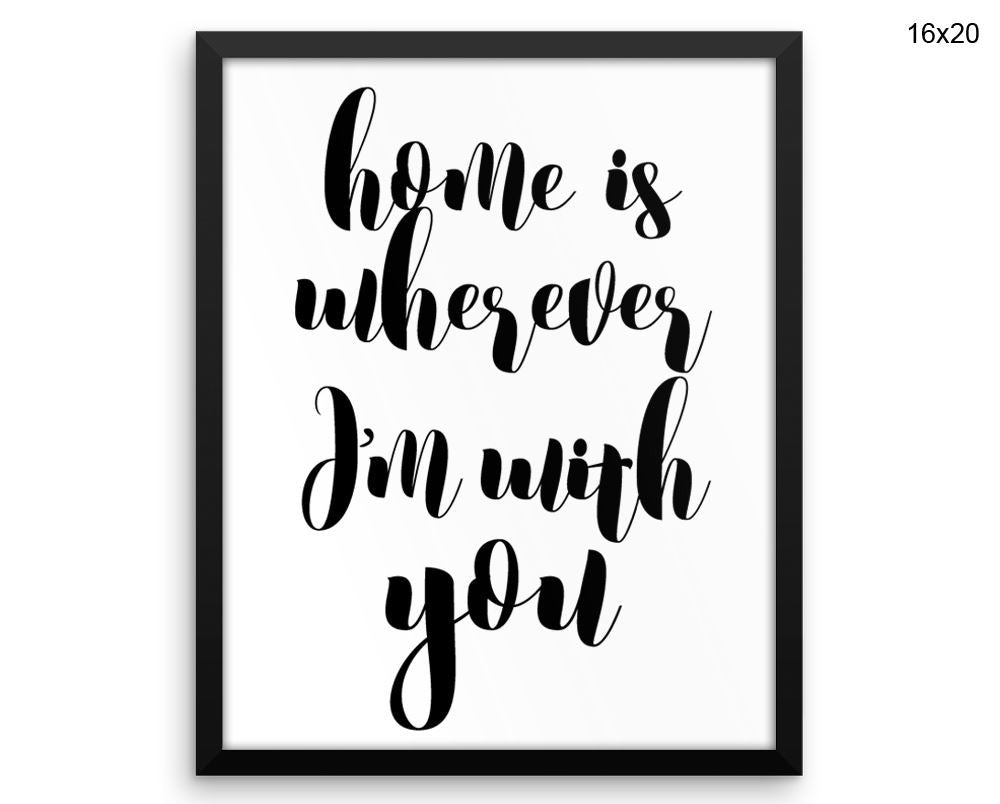 Home Print, Beautiful Wall Art with Frame and Canvas options available Typography Decor