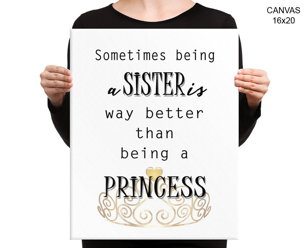 Sister Print, Beautiful Wall Art with Frame and Canvas options available Family Decor