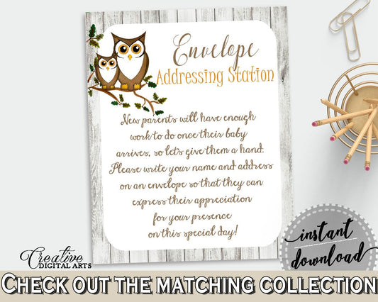 Envelope Addressing Baby Shower Envelope Addressing Owl Baby Shower Envelope Addressing Baby Shower Owl Envelope Addressing Gray Brown 9PUAC - Digital Product