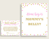 Mommy's Belly Baby Shower Mommy's Belly Hearts Baby Shower Mommy's Belly Baby Shower Hearts Mommy's Belly Pink Gold instant download bsh01