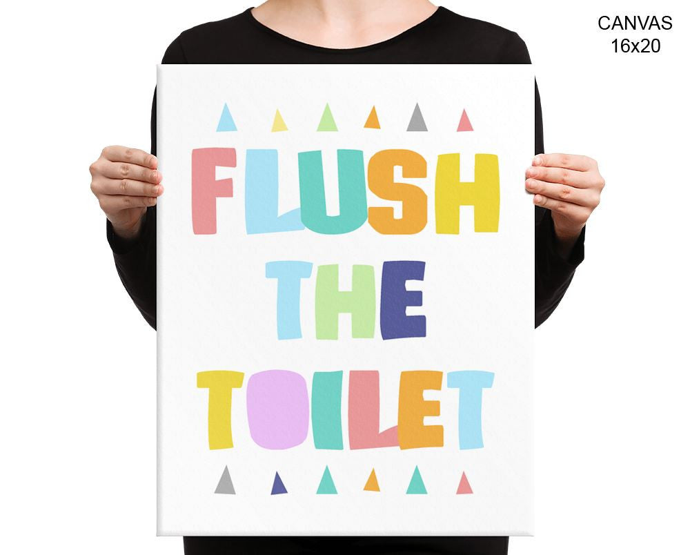 Flush The Toilet Print, Beautiful Wall Art with Frame and Canvas options available Toilet Decor