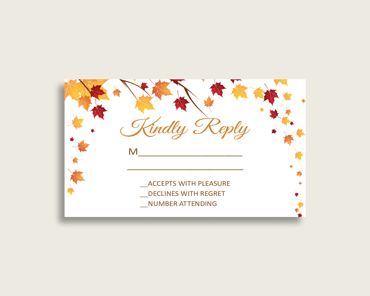 Invitation Insert Bridal Shower Invitation Insert Fall Bridal Shower Invitation Insert Bridal Shower Autumn Invitation Insert Brown YCZ2S