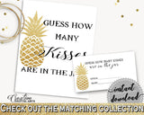 Guess How Many Kisses Game Bridal Shower Guess How Many Kisses Game Pineapple Bridal Shower Guess How Many Kisses Game Bridal Shower 86GZU - Digital Product