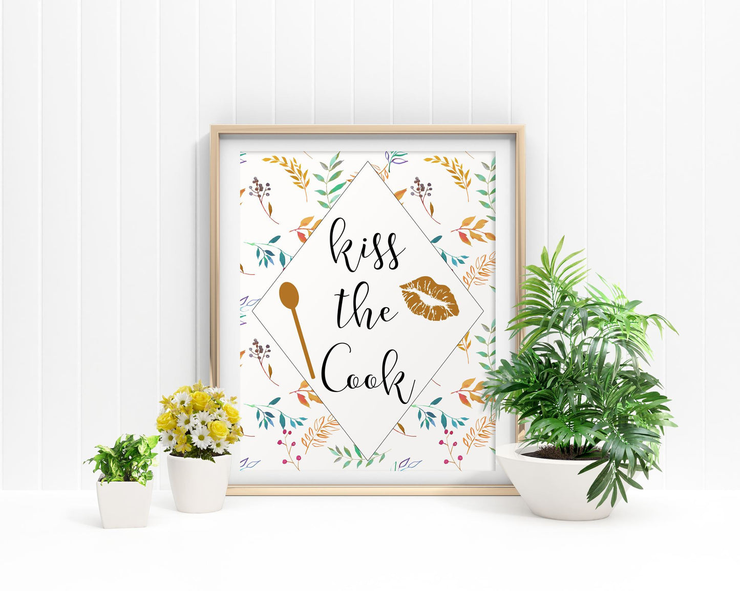 Wall Art Kiss The Cook Digital Print Kiss The Cook Poster Art Kiss The Cook Wall Art Print Kiss The Cook Kitchen Art Kiss The Cook Kitchen - Digital Download